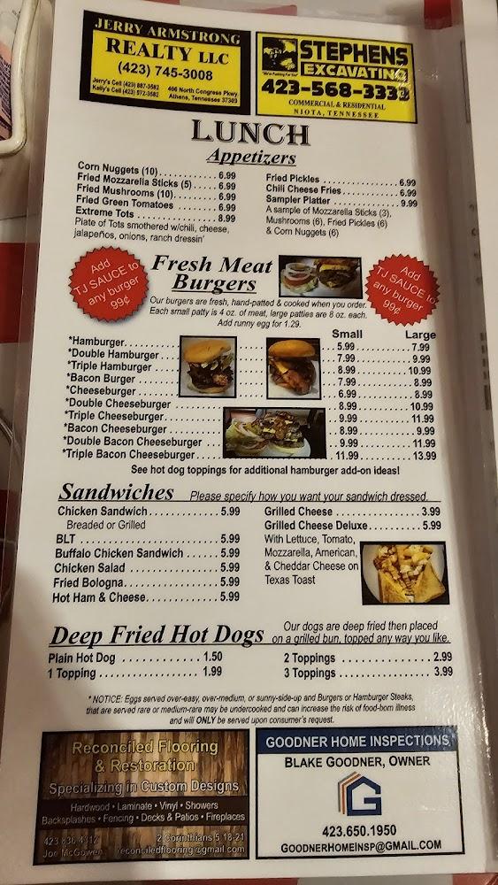 Tellico Junction Cafe Menu image 1